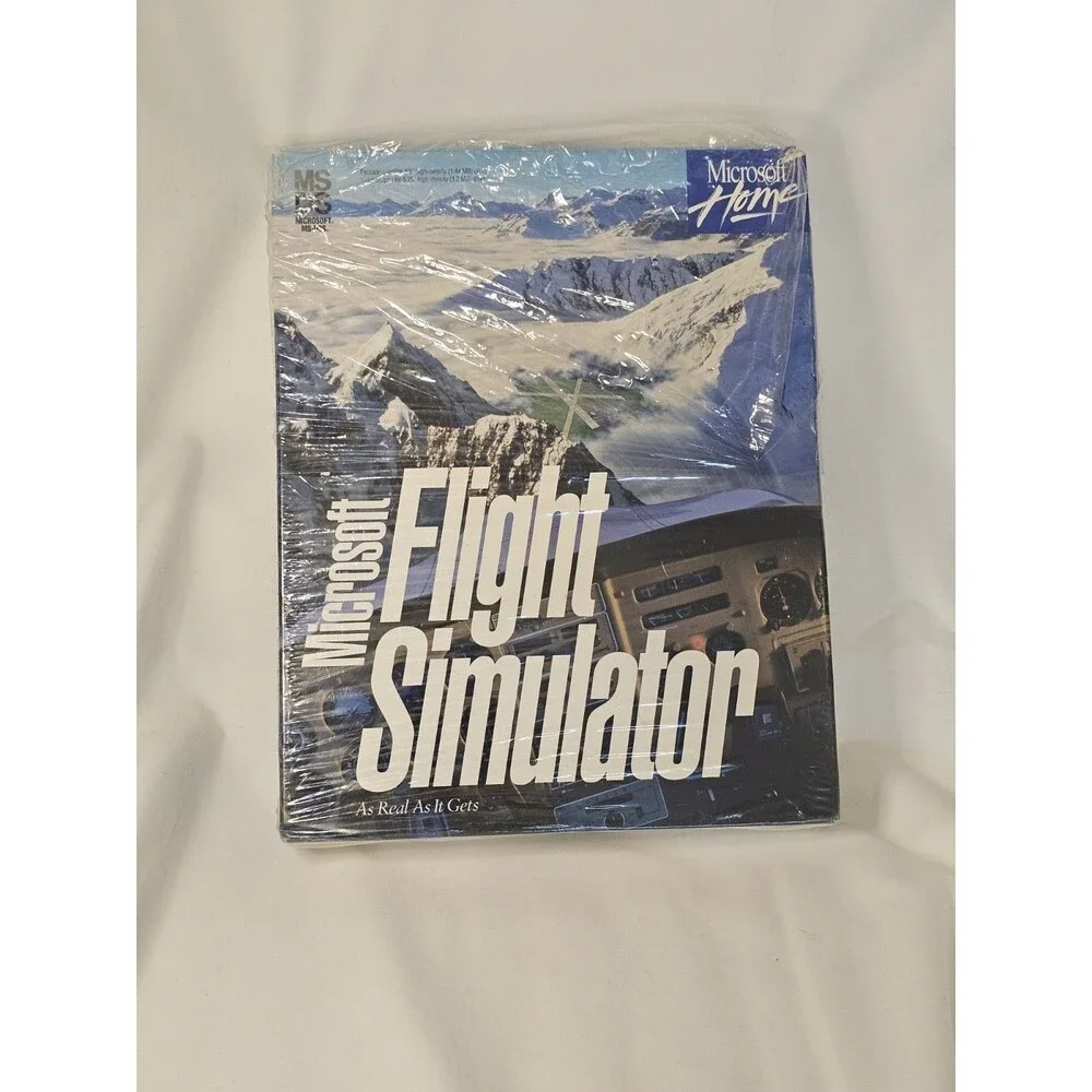 Vintage 1993 Microsoft Home Flight Simulator Computer Prgram W/ Manual